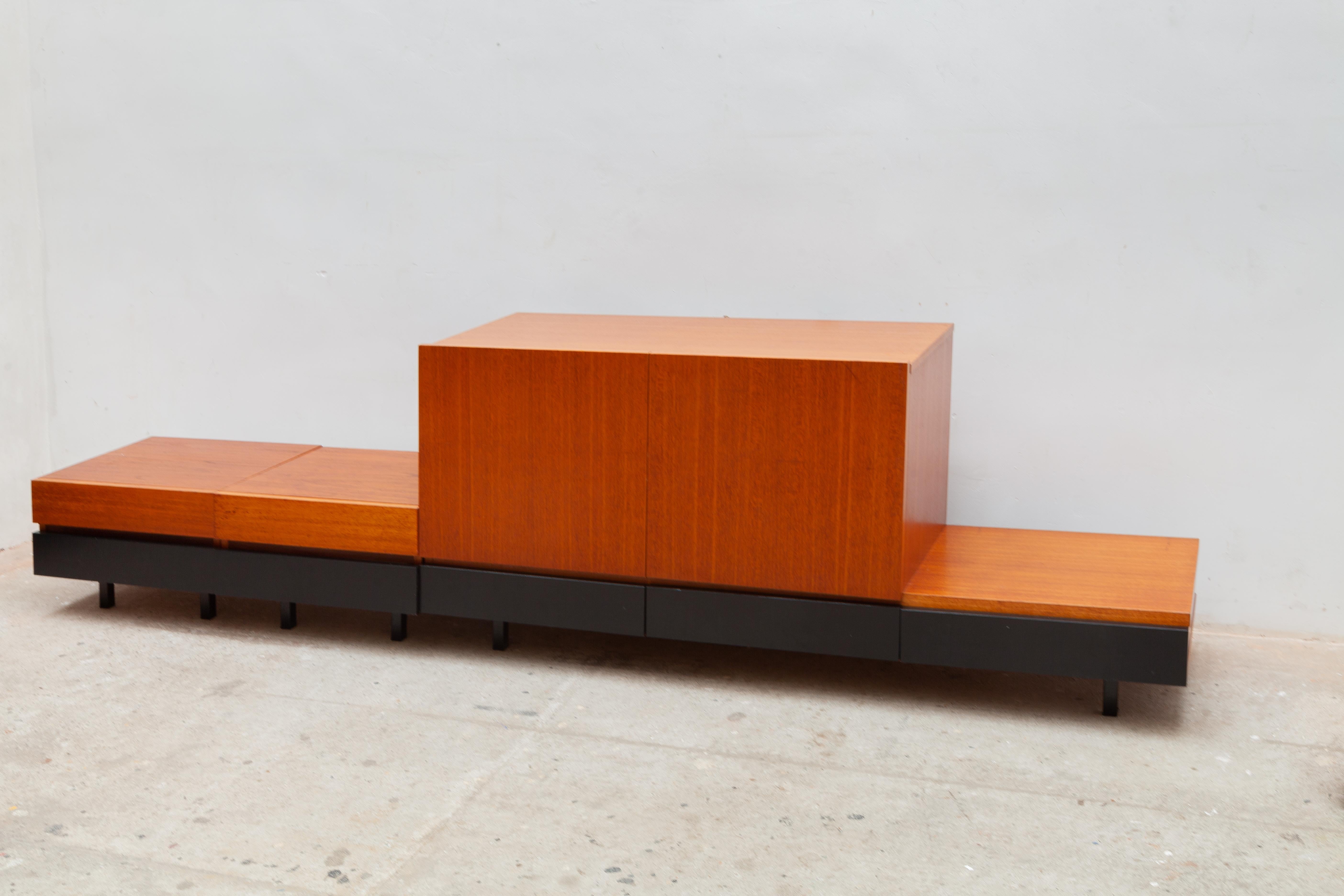 Hand-Crafted Modular Sideboard by V-Form, 1960s