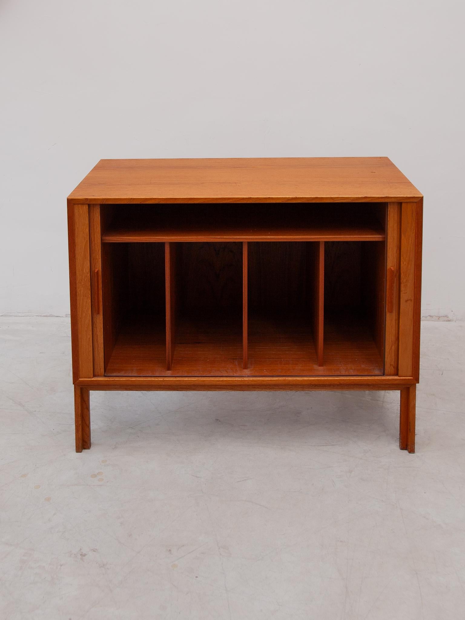 Hand-Crafted Modular Sideboard with Sliding Doors designed by Kai Kristiansen 1970s For Sale