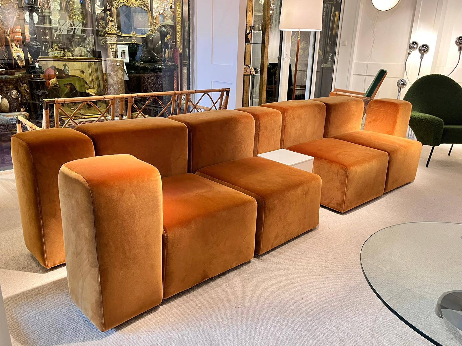 Modular 'Sistema 61' sofa by Giancarlo Piretti for Castelli In Good Condition For Sale In Saint-Ouen, FR