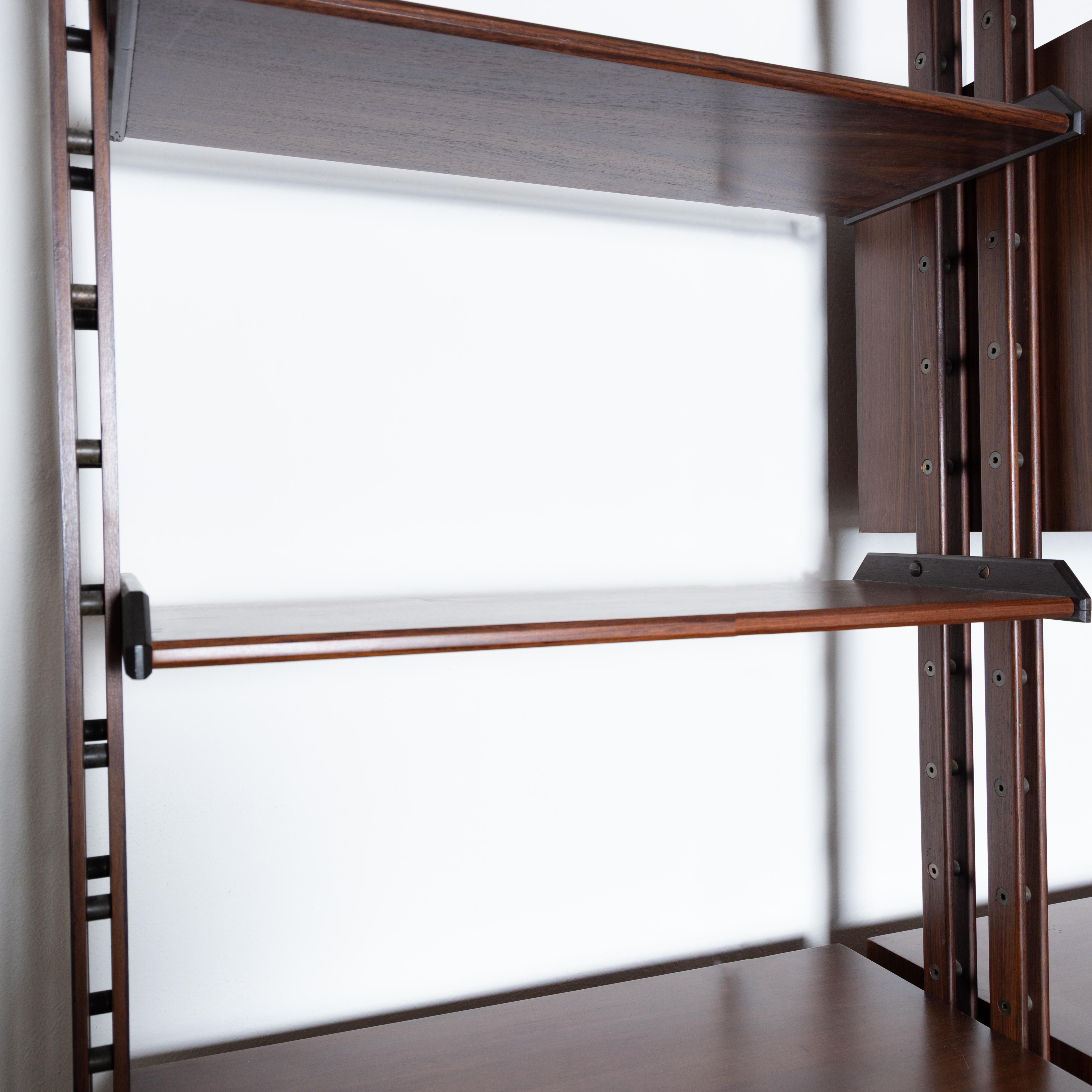 Librería modular con fondo de cielo, Manifattura Italiana, hacia 1960 Moderno de mediados de siglo en venta