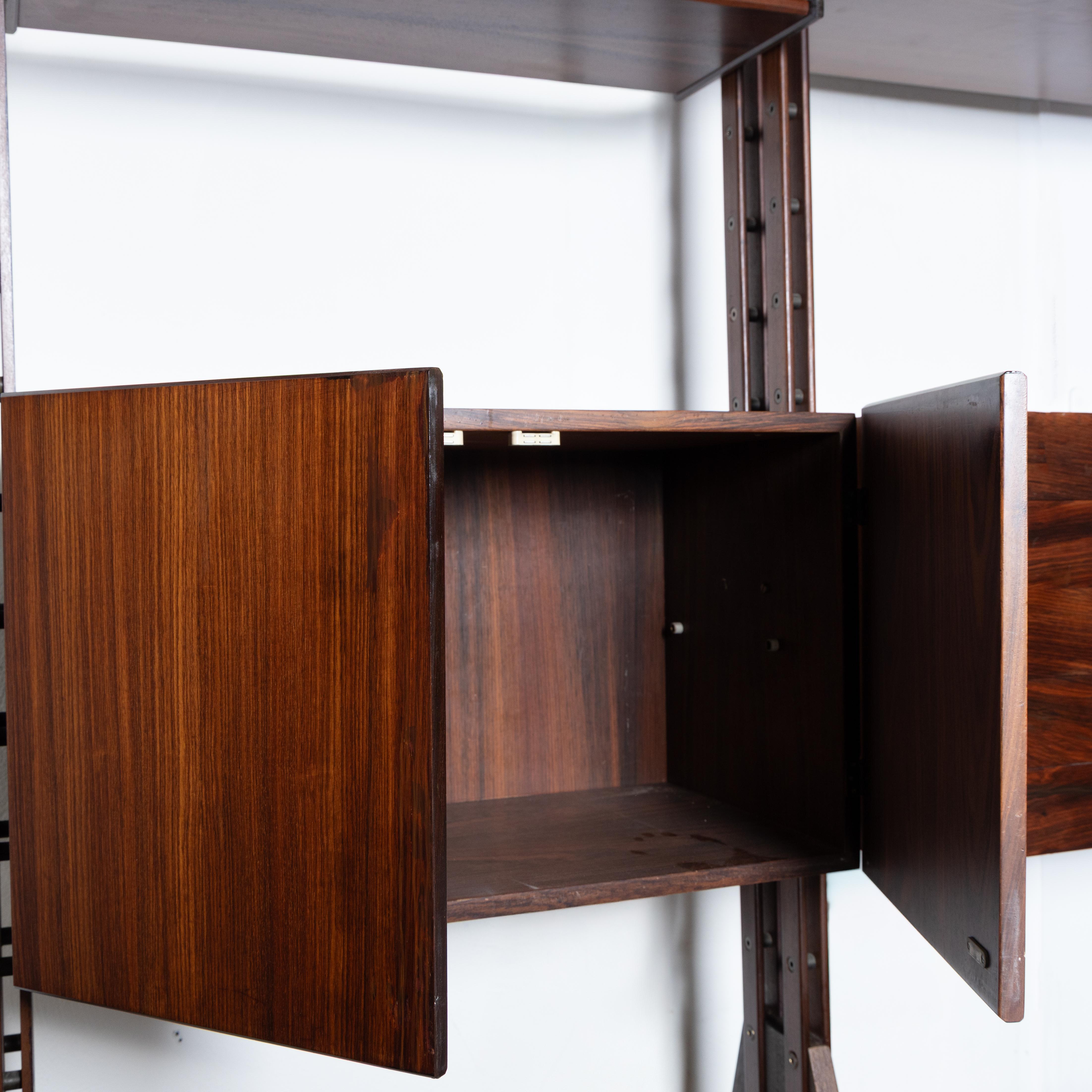 Librería modular con fondo de cielo, Manifattura Italiana, hacia 1960 Italiano en venta
