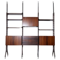 Modular sky-ground bookcase, Manifattura Italiana, circa 1960