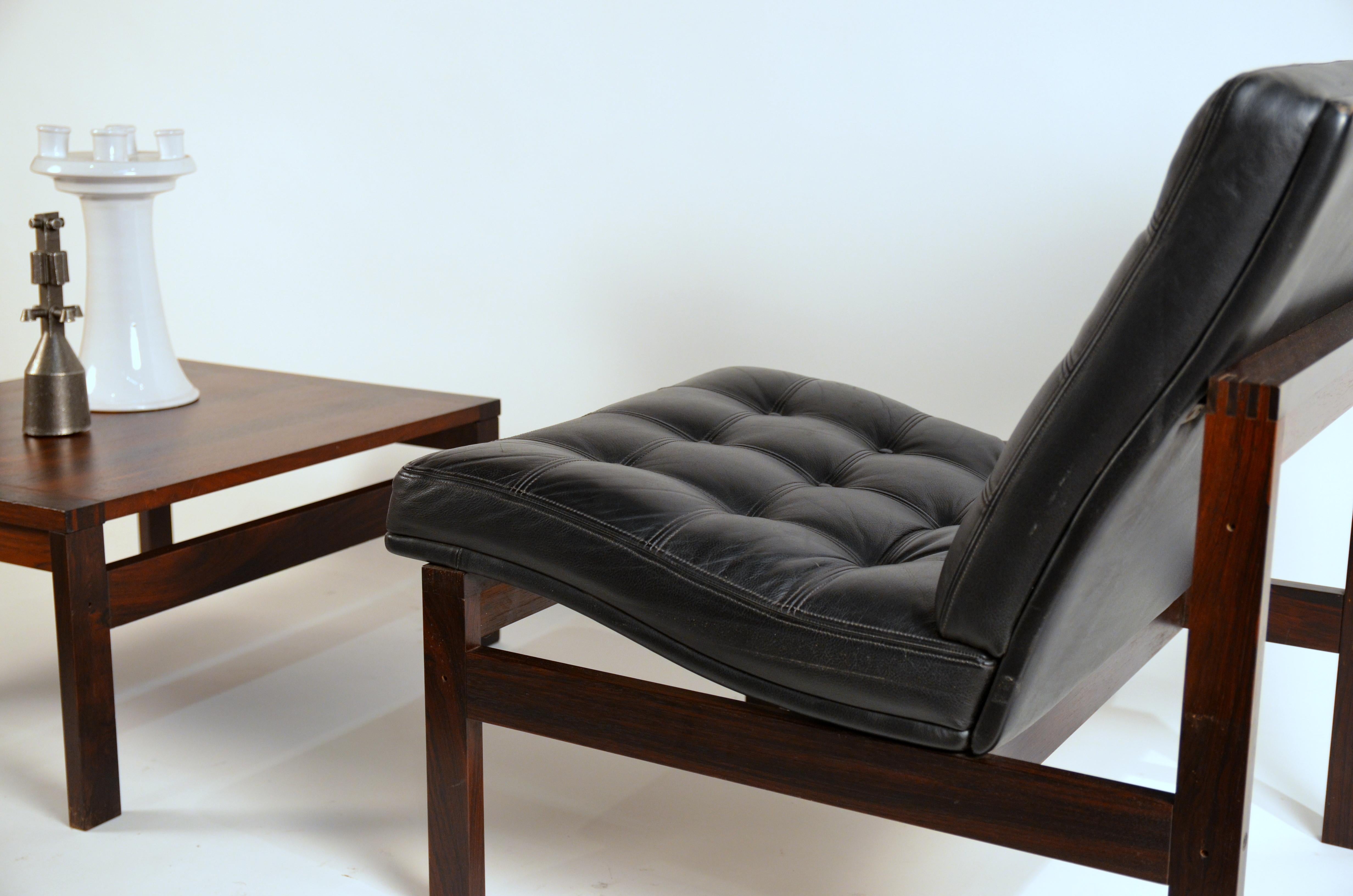 Rosewood Modular Slipper Chair and Table Elements by Ole Gjerløv-Knudsen for France & Søn