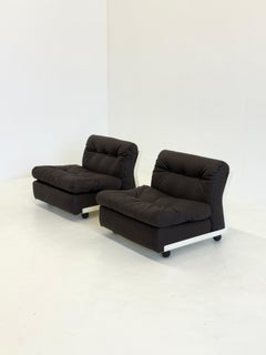 Modular Sofa / Armchair Set Amanta by Mario Bellini for C&B Italia in dark brown