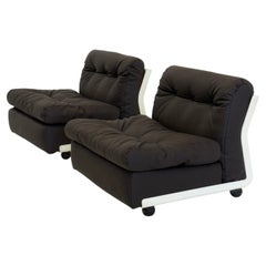 Modular Sofa / Armchair Set Amanta by Mario Bellini for C&B Italia in dark brown