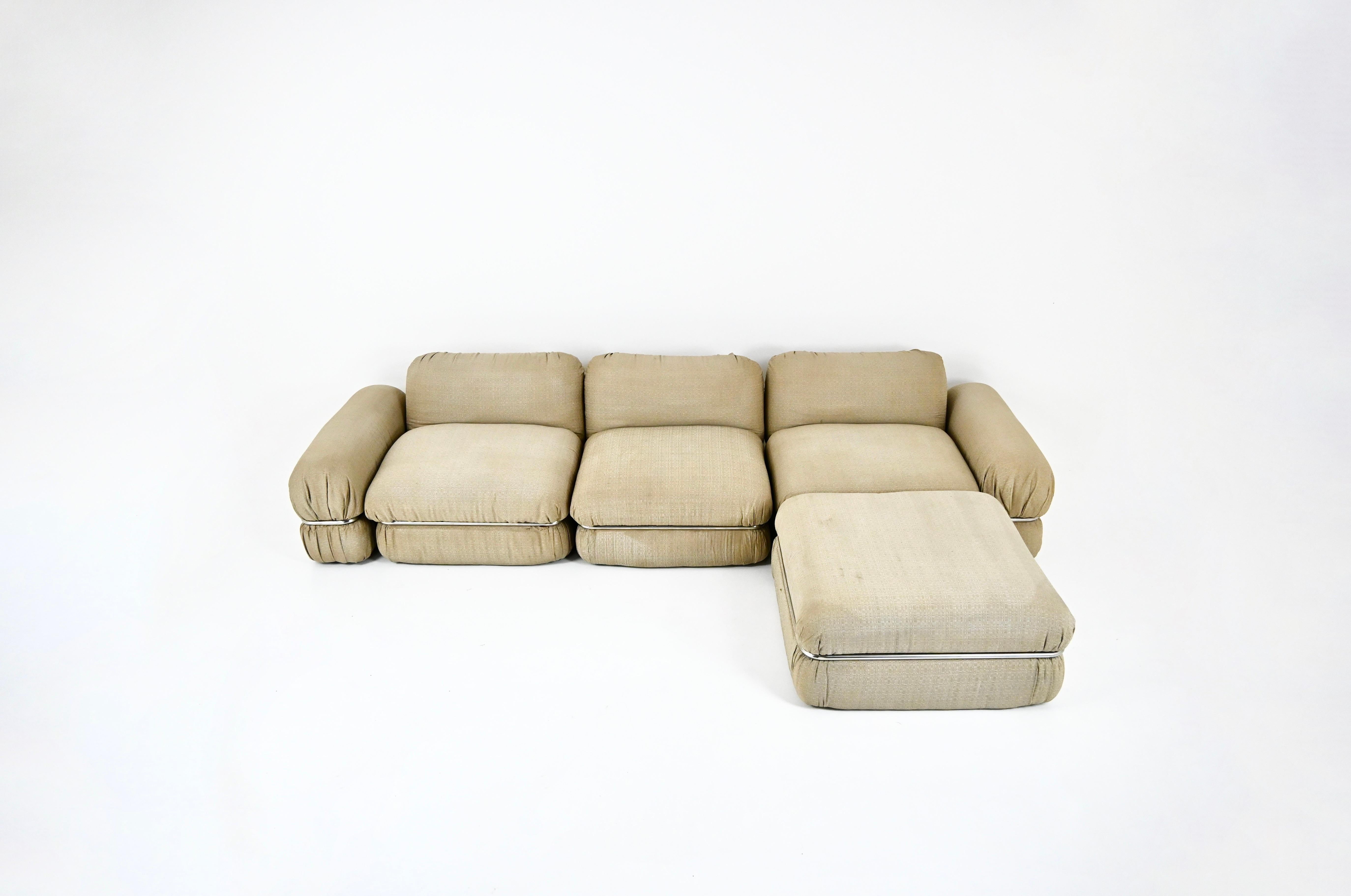 Mid-Century Modern Modular Sofa by Rodolfo Bonetto for Tecnosalotto, 1960s For Sale