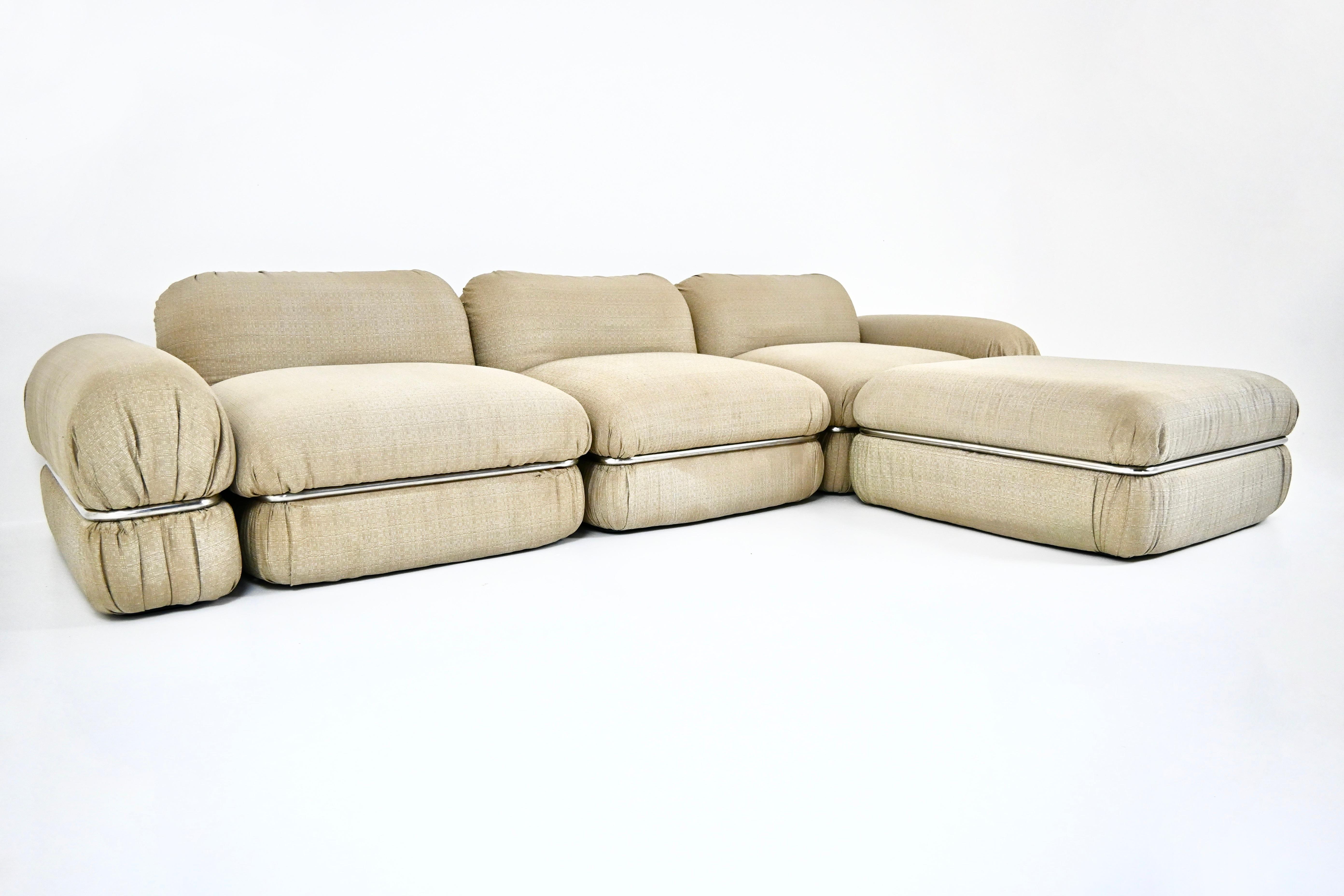 Italian Modular Sofa by Rodolfo Bonetto for Tecnosalotto, 1960s For Sale