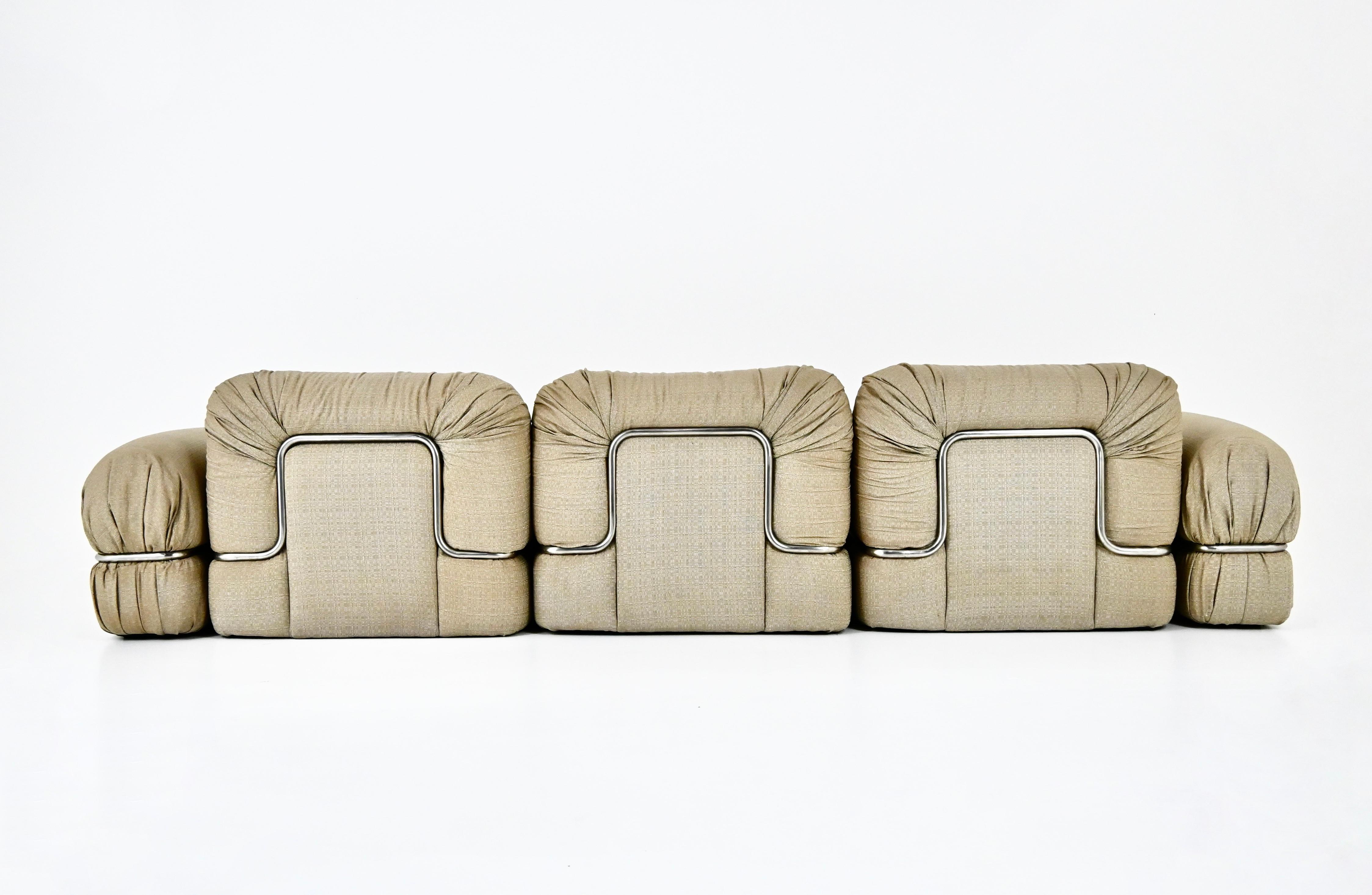 Mid-20th Century Modular Sofa by Rodolfo Bonetto for Tecnosalotto, 1960s For Sale