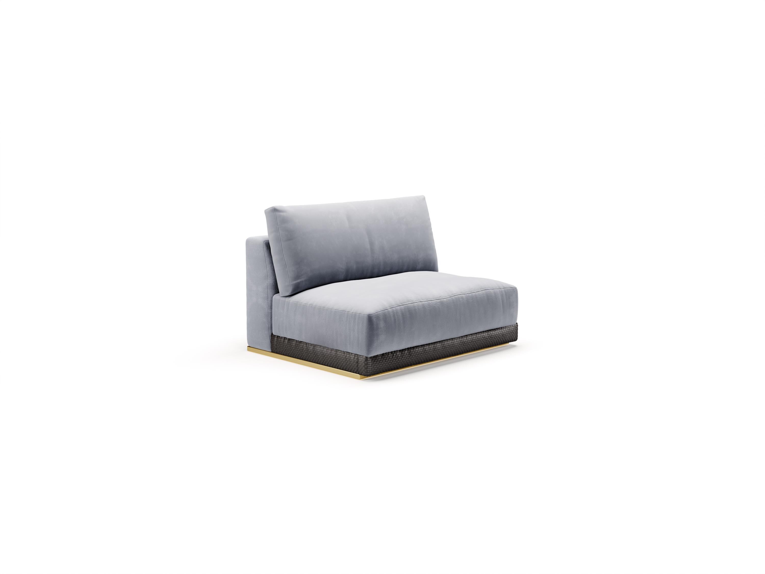 Modular Sofa, Contemporary Sofa Settee Velvet Leather For Sale 5