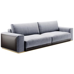 Modular Sofa, Contemporary Sofa Settee Velvet Leather