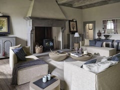 Modular sofa Gervasoni Ghost 30 L-R design Paola Navone - Lino bianco