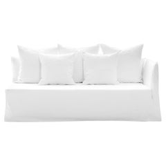 Modular sofa Gervasoni Ghost 31 L-R design Paola Navone - Lino bianco