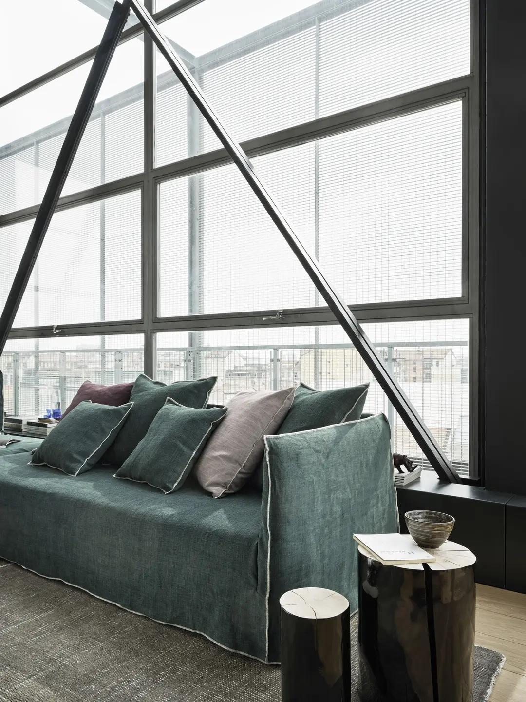 Modular sofa Gervasoni Ghost 32 L-R design Paola Navone - White linen In New Condition For Sale In Alcamo, IT