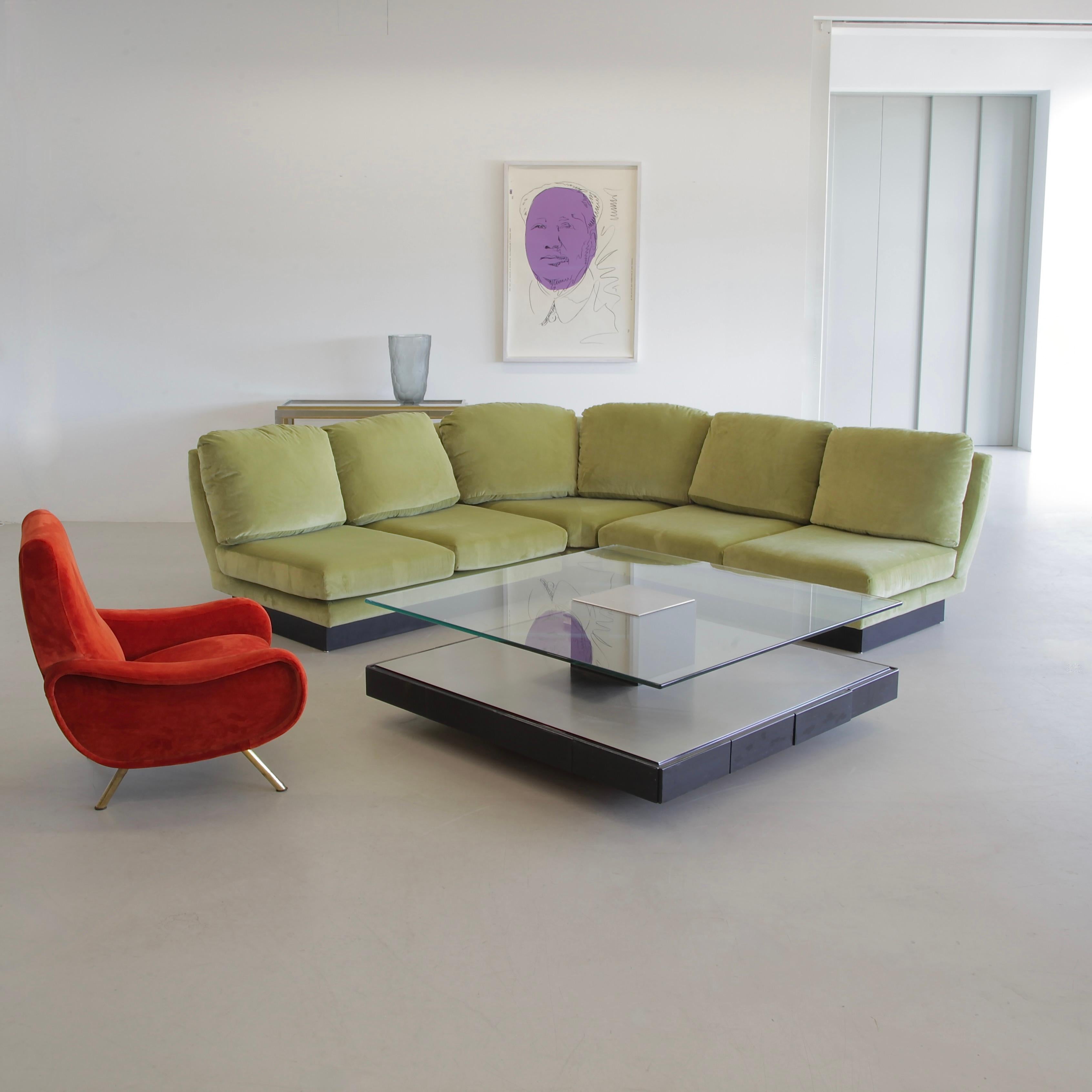 Groupe de canapés modulaires, conçu par Willy Rizzo. Italie, Mario Sabot, 1969. en vente 3