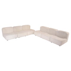 Modular Sofa in Beige Wool Boucle Designed by Tito Agnoli, Italy, 1970.