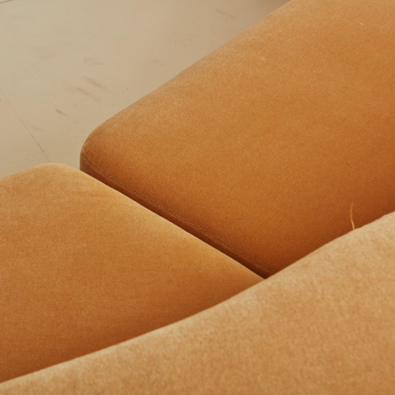 Modular Sofa in Golden Mohair in the Style of the 