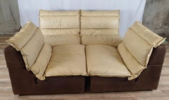 Modular Sofa in Leather and Suede
