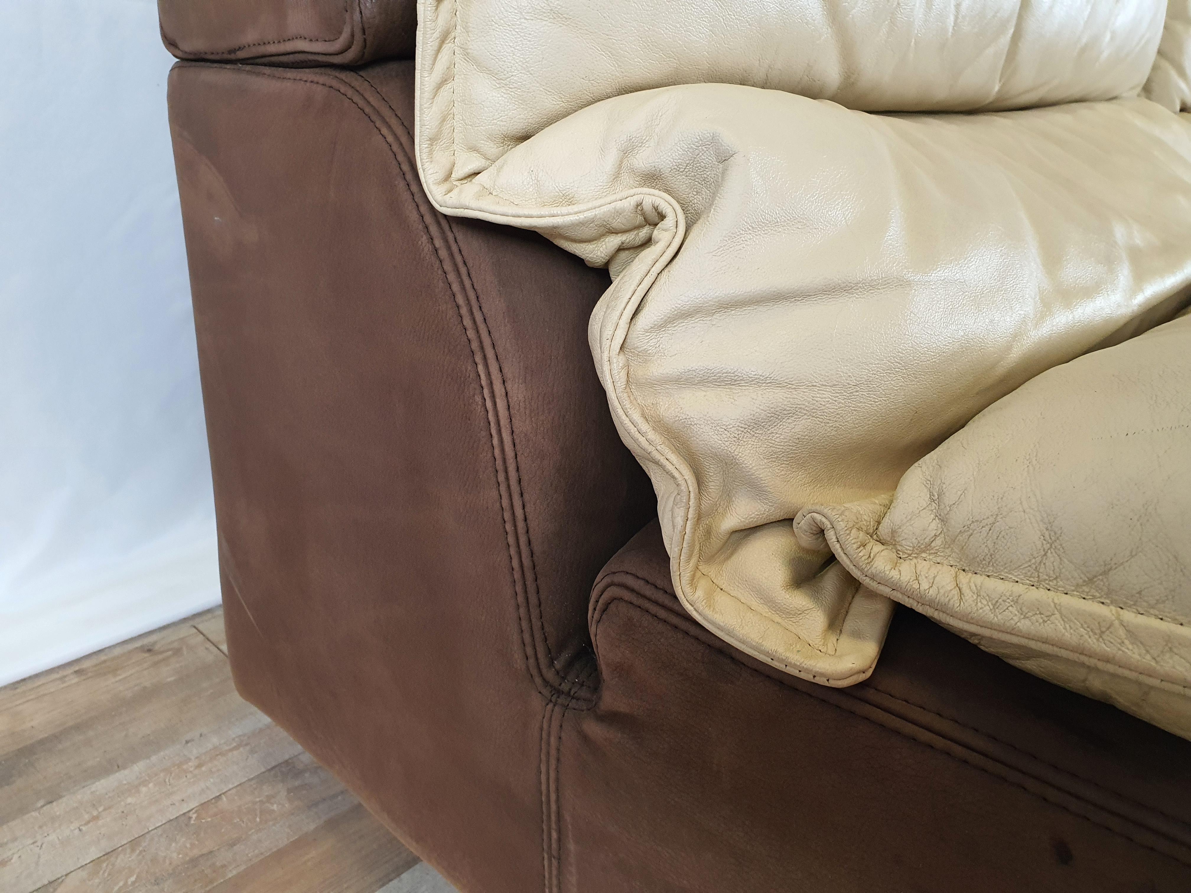 Modular Sofa in Leather and Suede 2