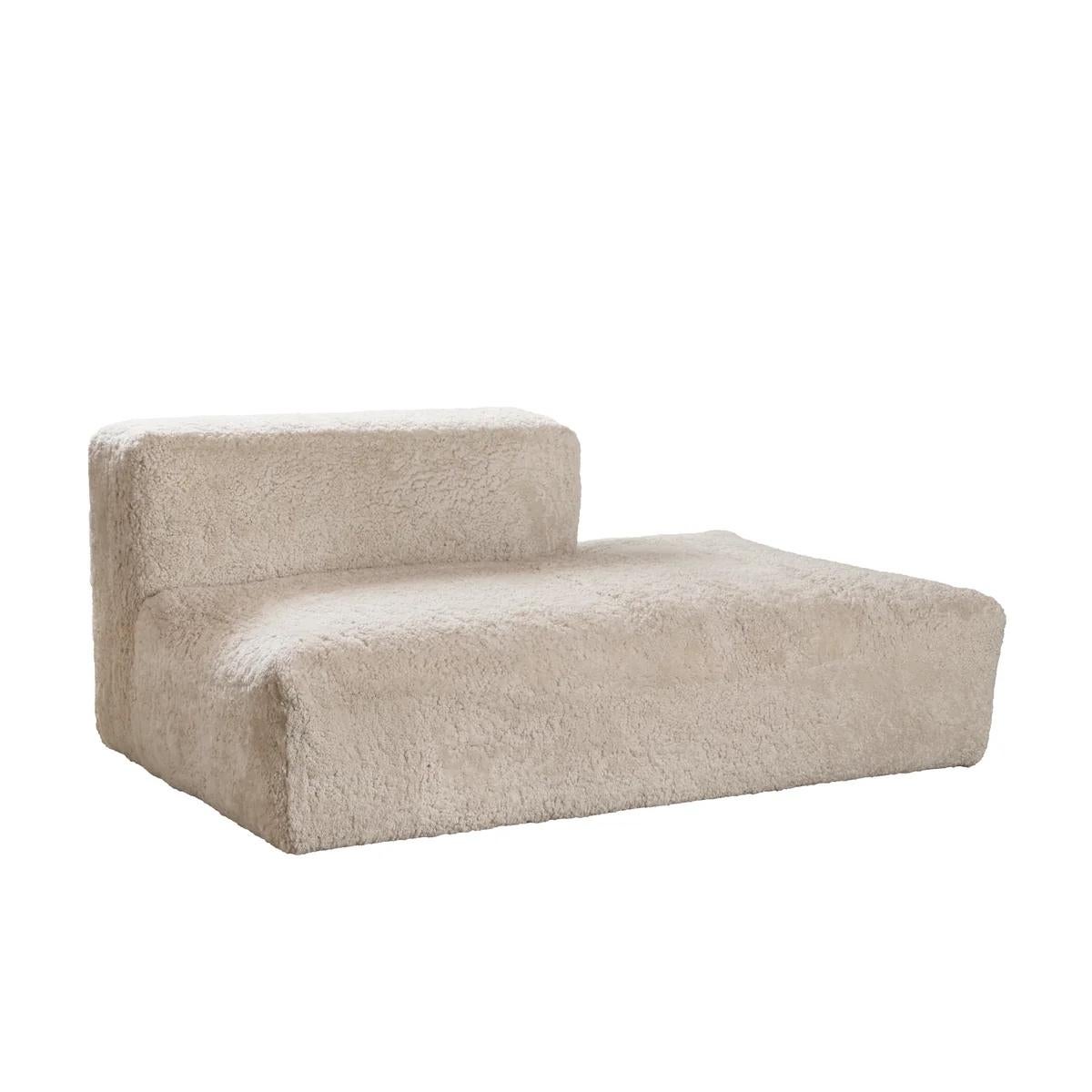Contemporary Modular Sofa in New Zealand Curly Short Wool Sheepskin, Denmark, 21st Century For Sale