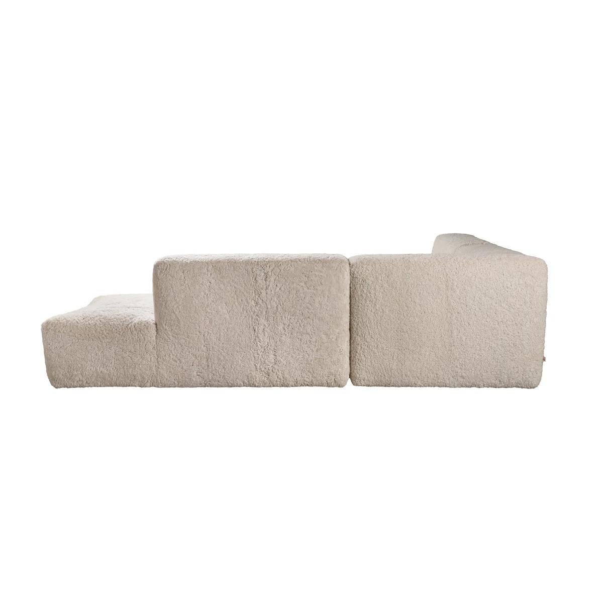 Modular Sofa in New Zealand Curly Short Wool Sheepskin, Denmark, 21st Century For Sale 1