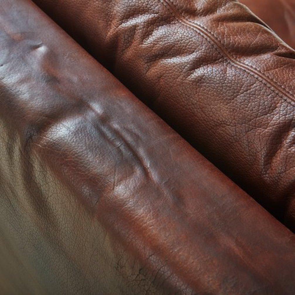 Modular Sofa in Original Chocolate Leather With Chrome Base by Saporiti, Italy  10