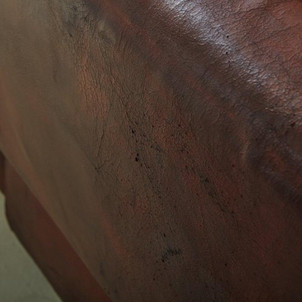 Modular Sofa in Original Chocolate Leather With Chrome Base by Saporiti, Italy  2