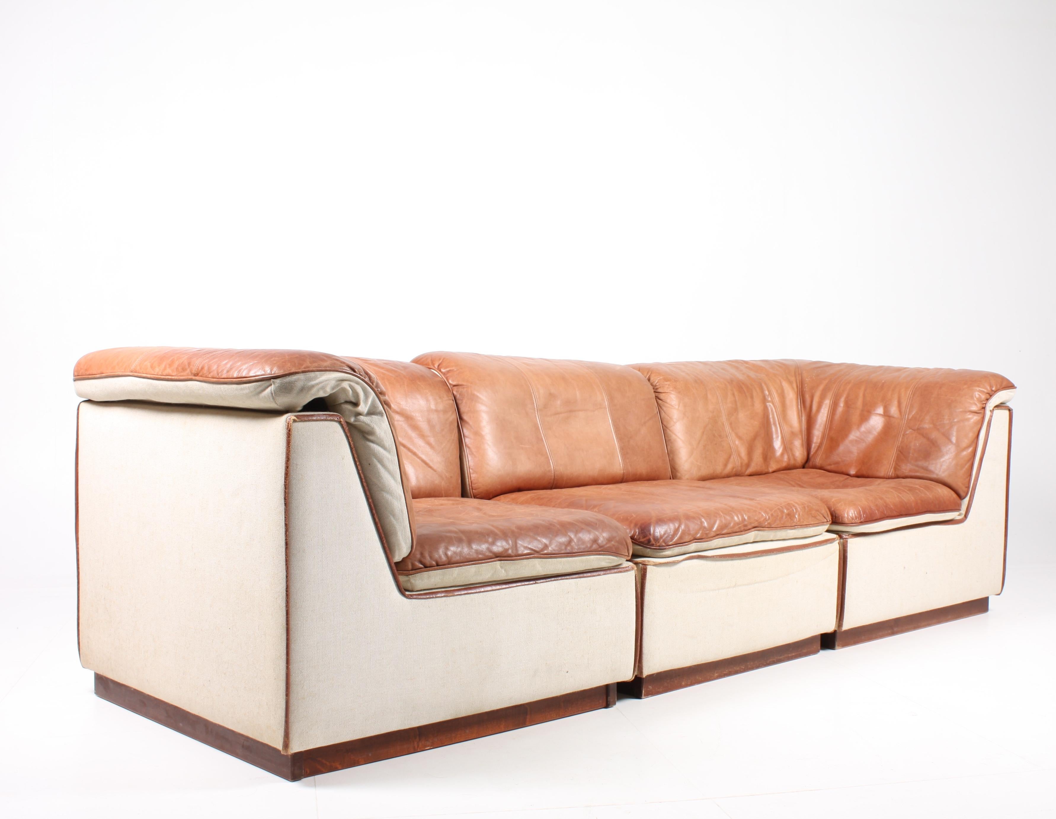 Modular Sofa in Patinated Leather 3