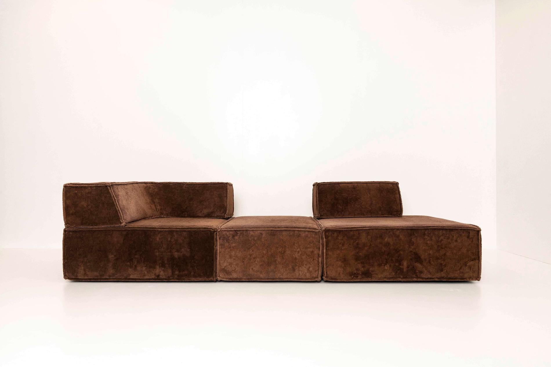 Modular Sofa in Teddy Fabric by Team Form AG for COR, Germany 1970s at ...