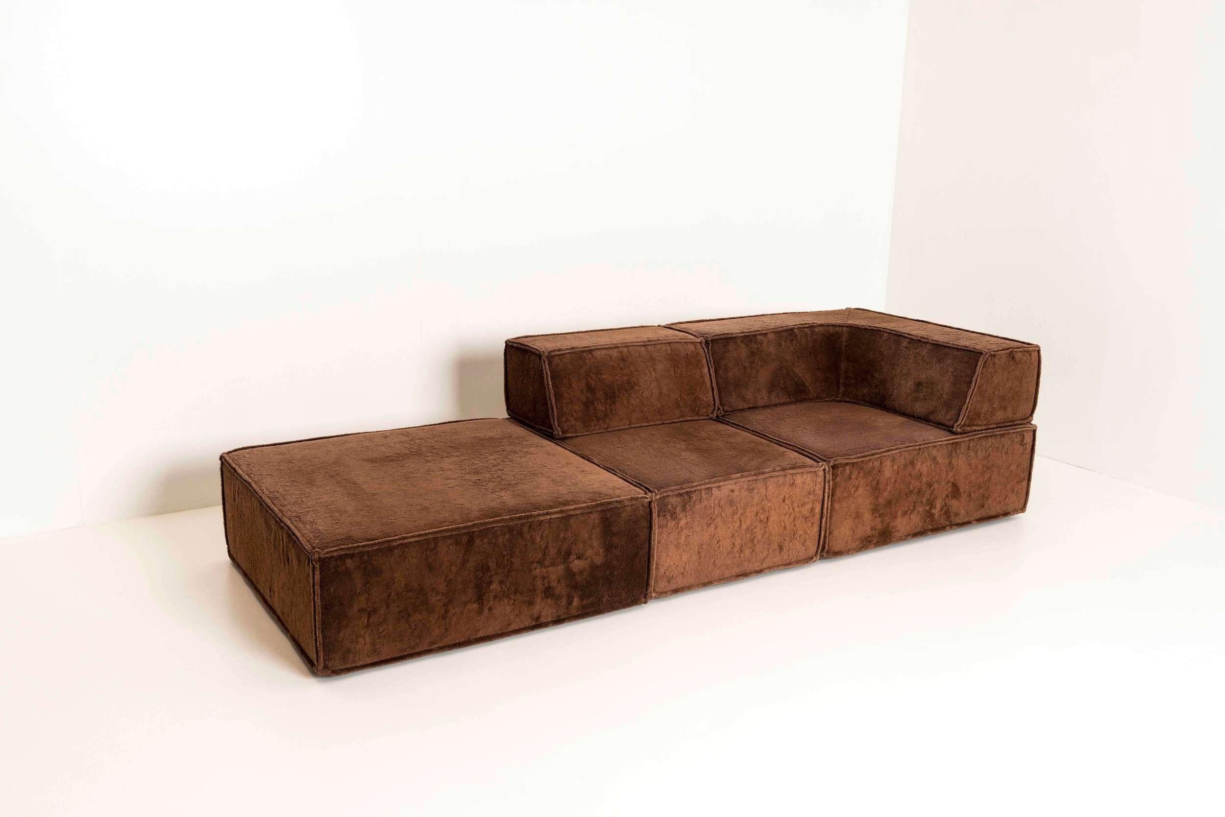 Modular Sofa in Teddy Fabric by Team Form AG for COR, Germany 1970s at ...