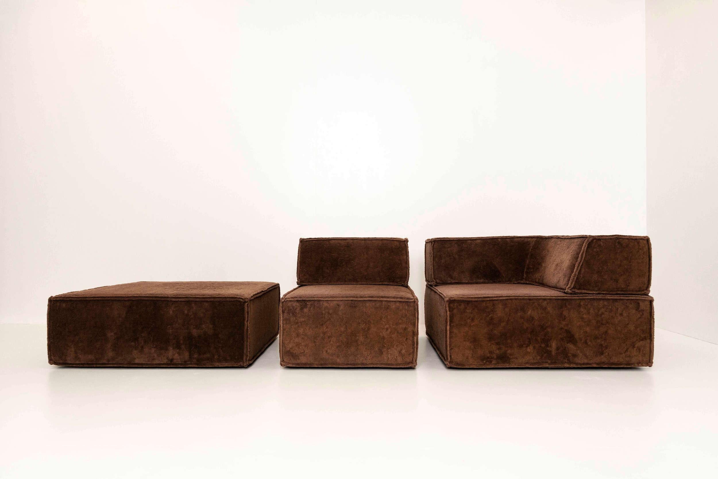 Modular Sofa in Teddy Fabric by Team Form AG for COR, Germany 1970s 1