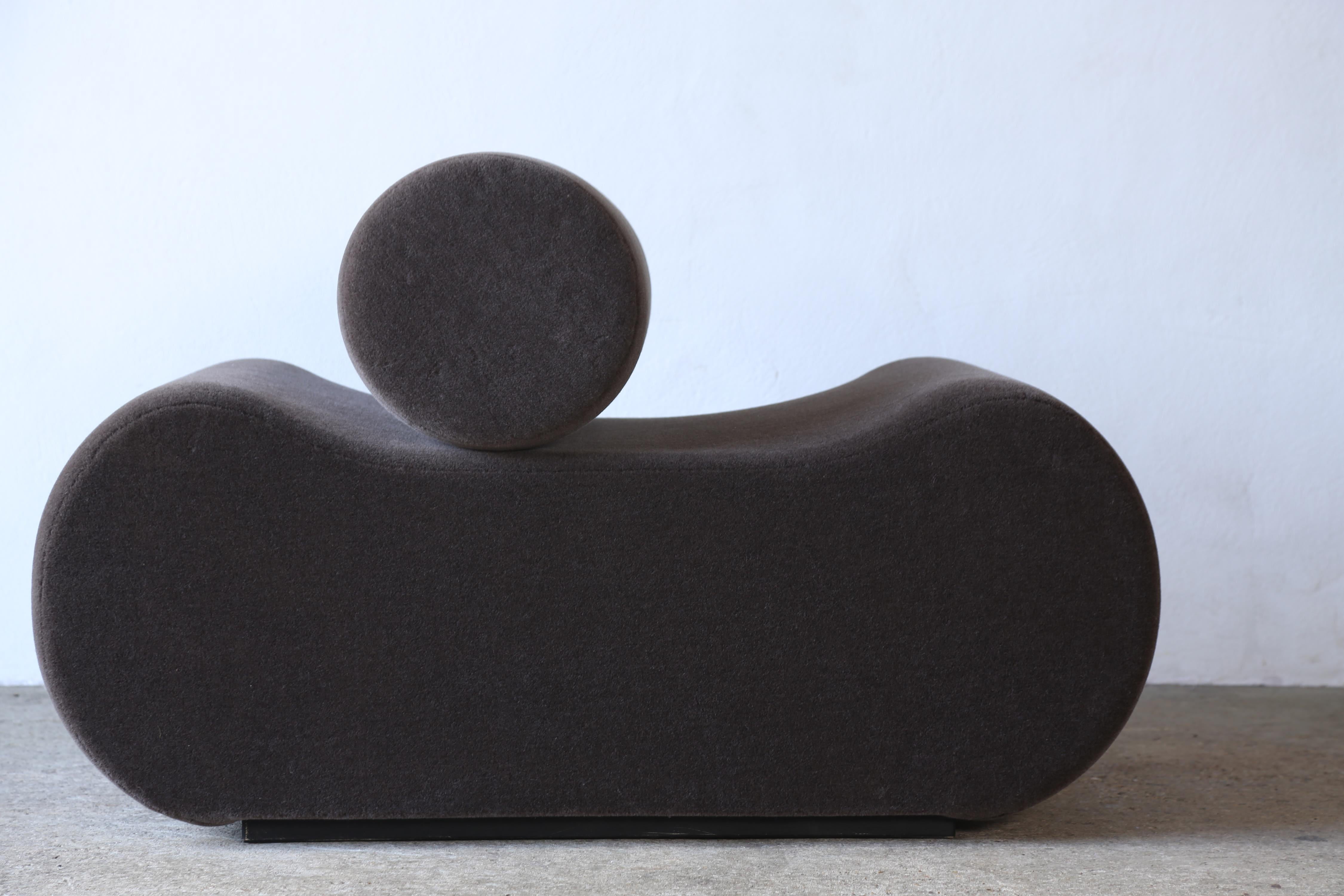 Modular Sofa in Three Pieces, Upholstered in Alpaca Fabric For Sale 5