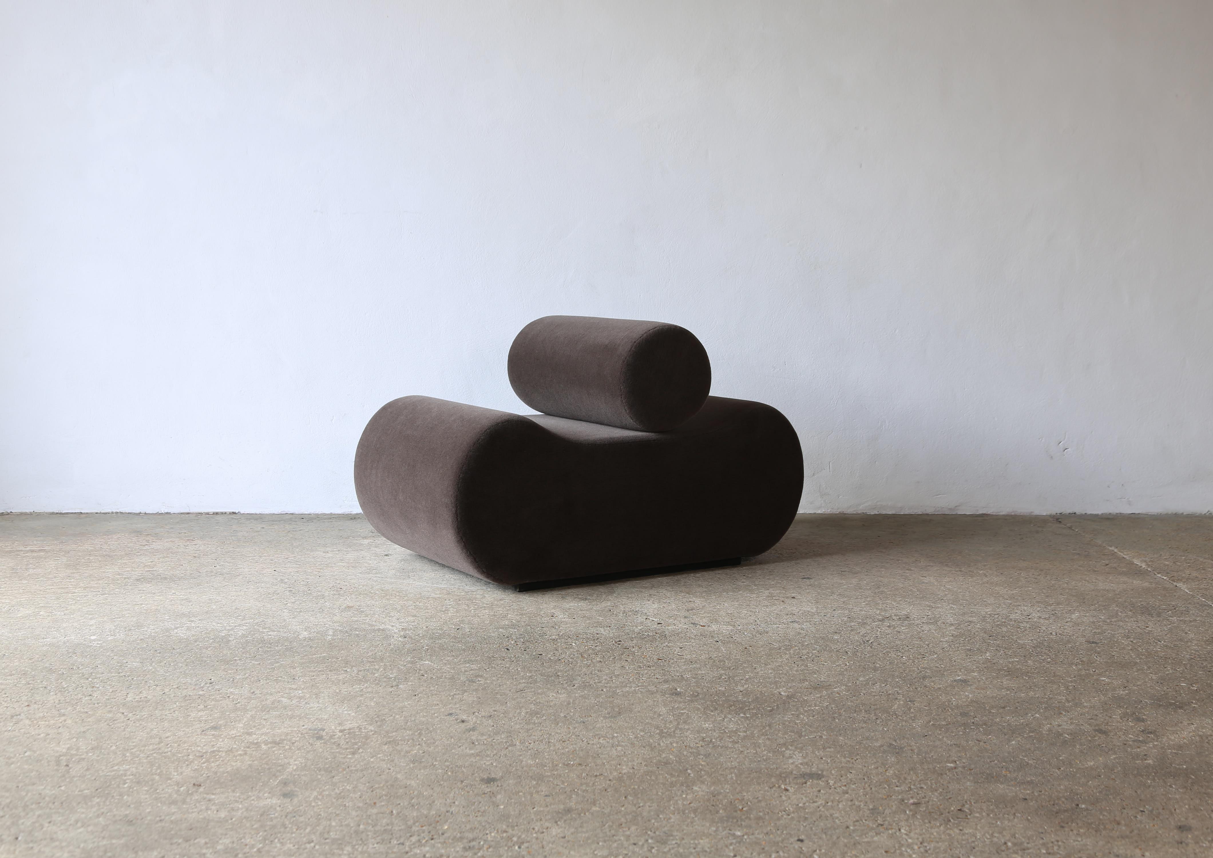 Modular Sofa in Three Pieces, Upholstered in Alpaca Fabric In Good Condition For Sale In LEWES, GB