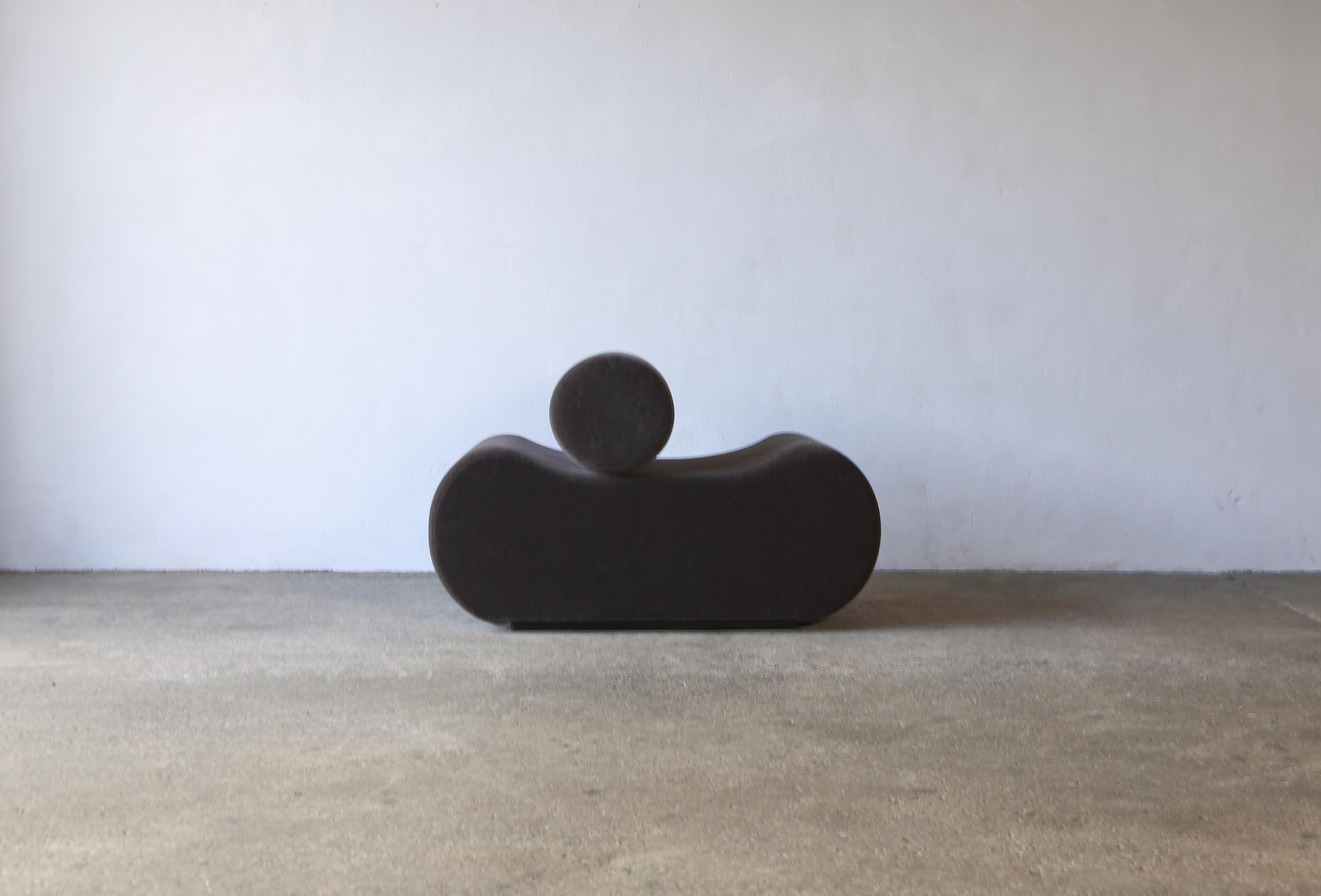 Modular Sofa in Three Pieces, Upholstered in Alpaca Fabric For Sale 4