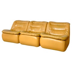 Modular Sofa in Vintage Leather, 1979s