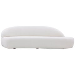 Canapé modulaire en fausse peau de mouton blanc, design rubis personnalisable à l'avant et à l'arrière