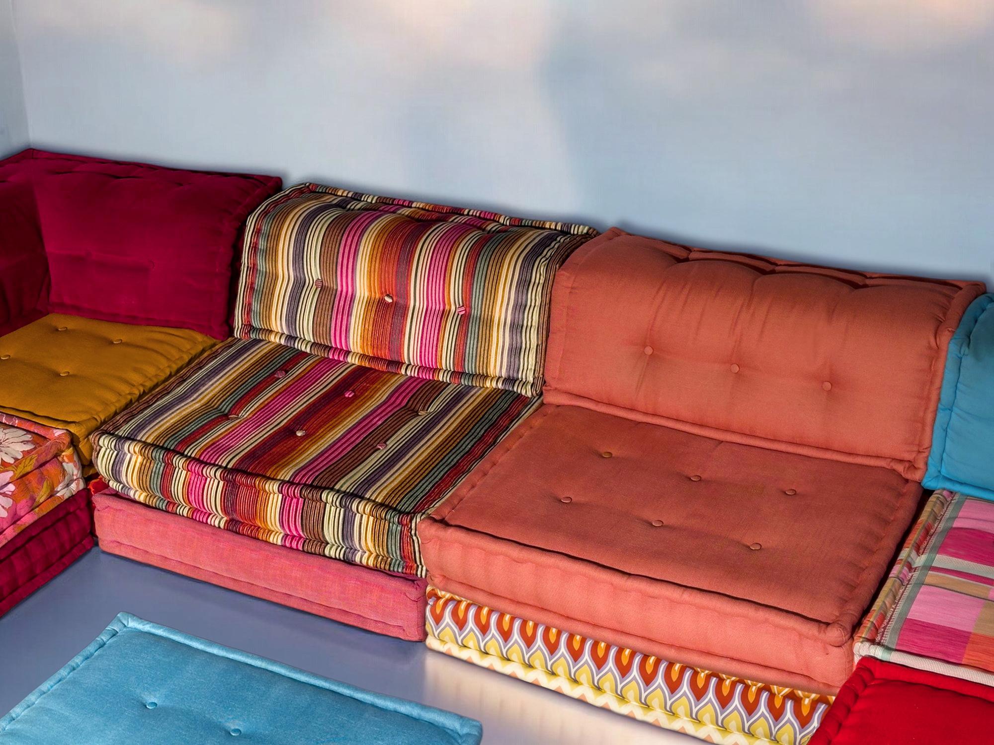 Modular Sofa Mah Jong by Kenzo & Missoni for Roche Bobois, Set of 25 Pieces 4