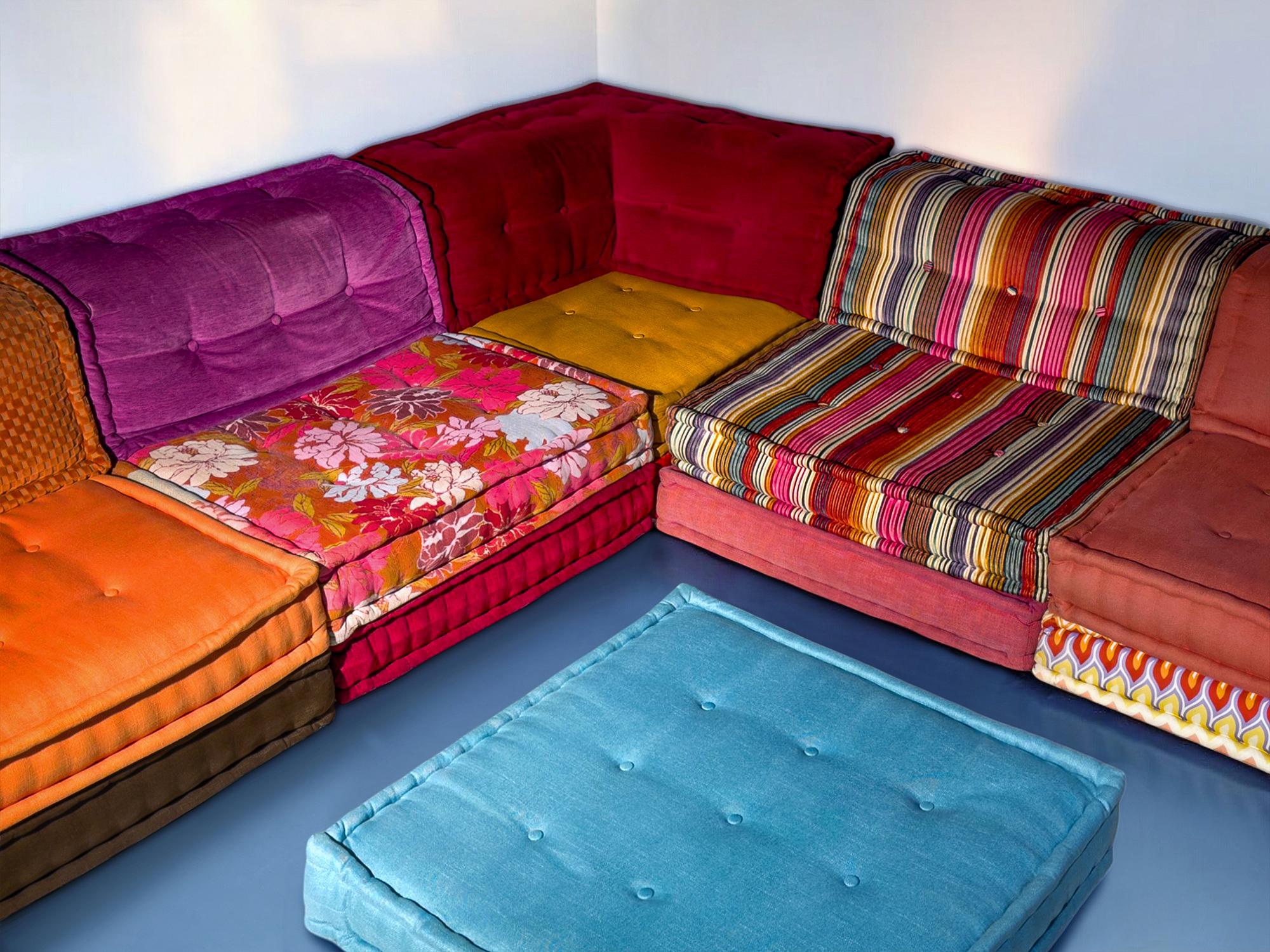 Modular Sofa Mah Jong by Kenzo & Missoni for Roche Bobois, Set of 25 Pieces 6