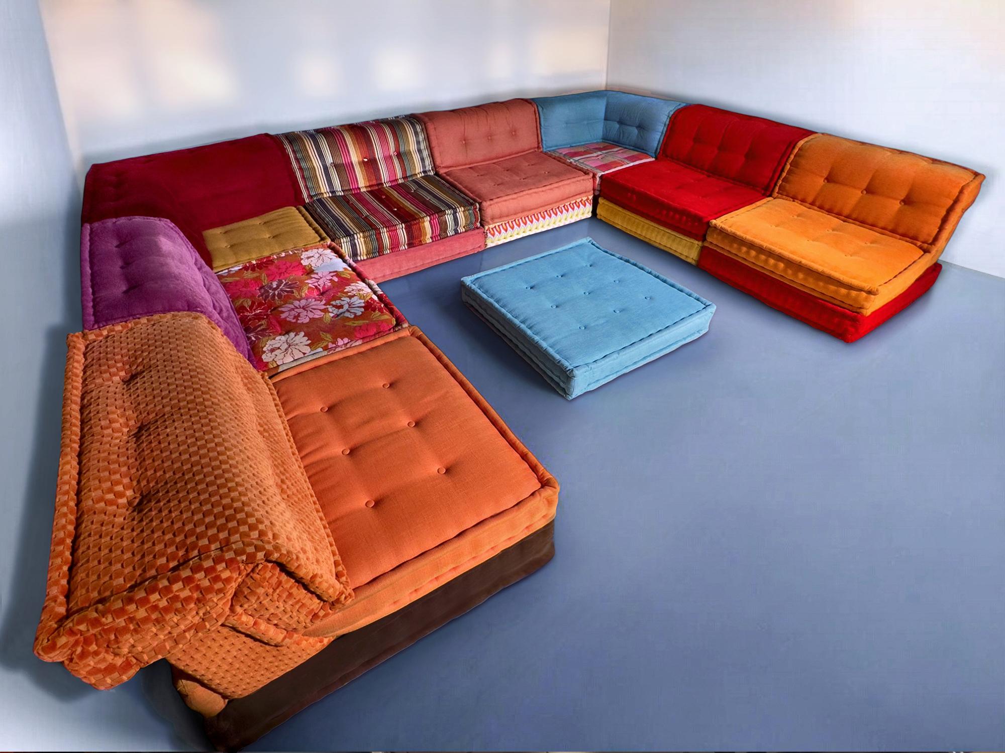 Modern Modular Sofa Mah Jong by Kenzo & Missoni for Roche Bobois, Set of 25 Pieces