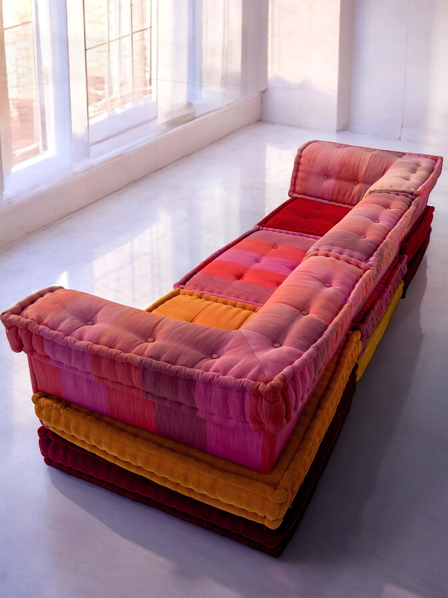 Modular Sofa Mah Jong by Kenzo Takada for Roche Bobois, set of 9 pieces, 2000s 2