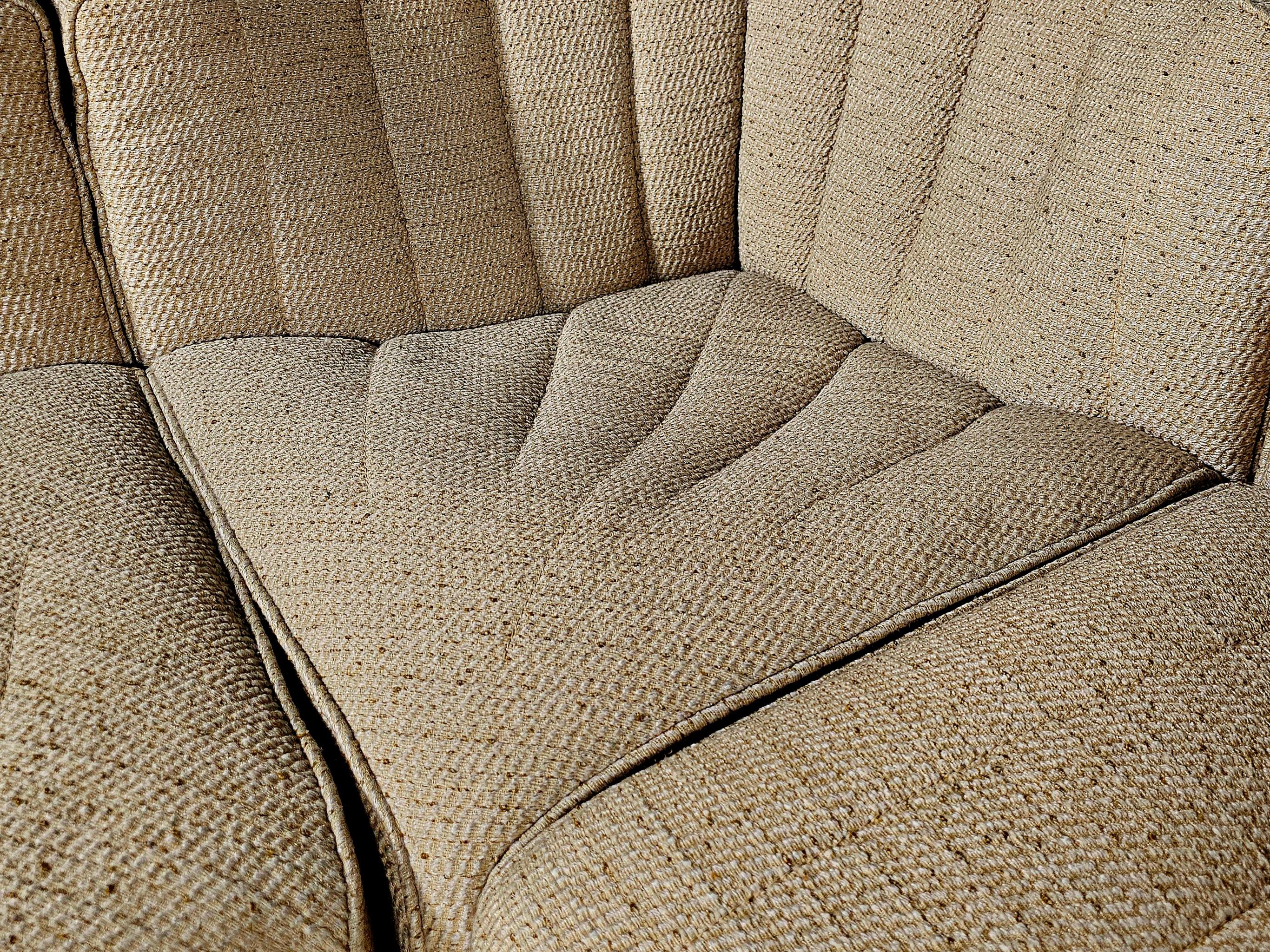 Modular Sofa Model 9000 in original beige fabric, Tito Agnoli, Arflex, 1970s 8