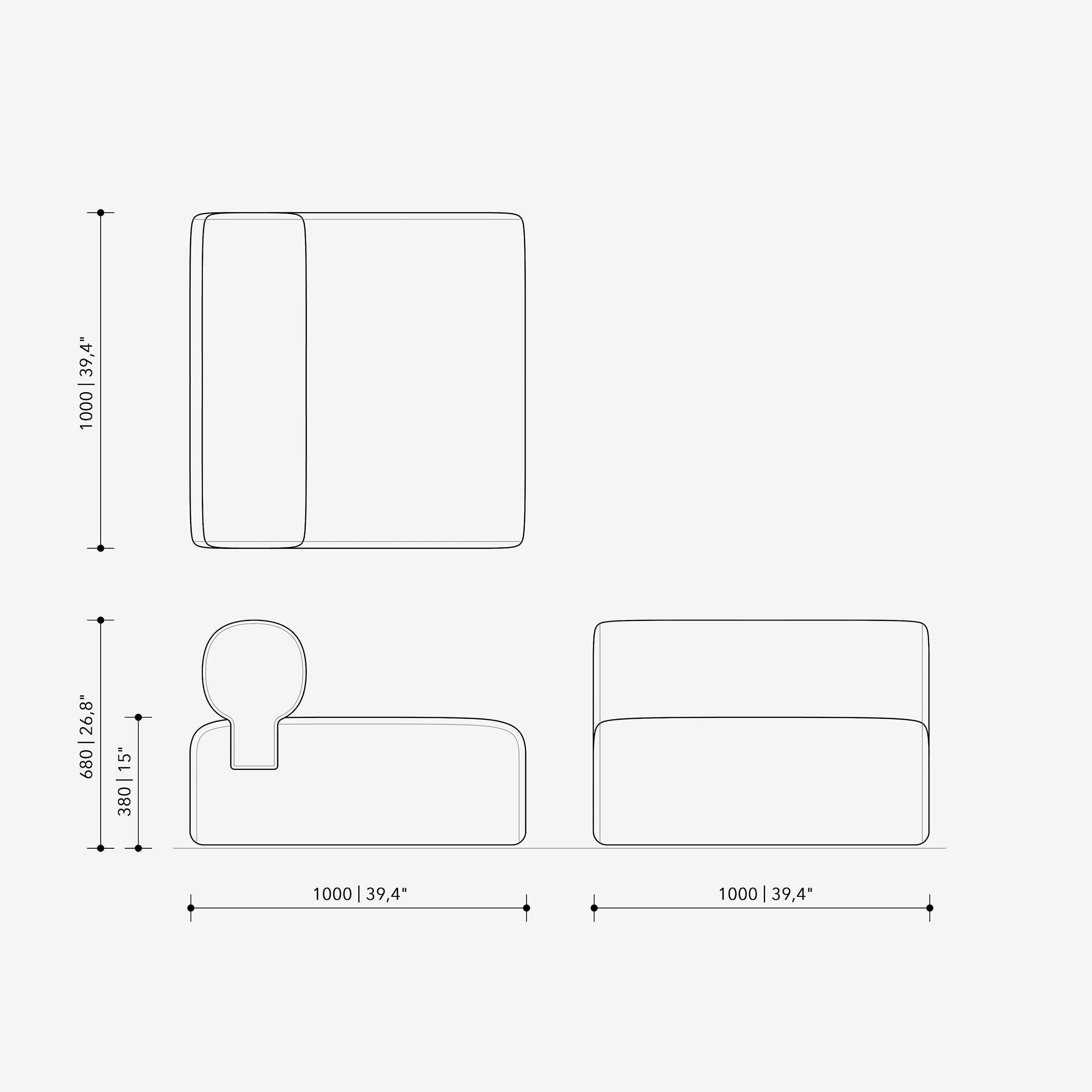 Modular Sofa OAK by WOO en vente 2