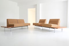 Sièges modulaires de canapé, Gerogen Nelson pour Herman Miller, recouverts de tissu Dedar