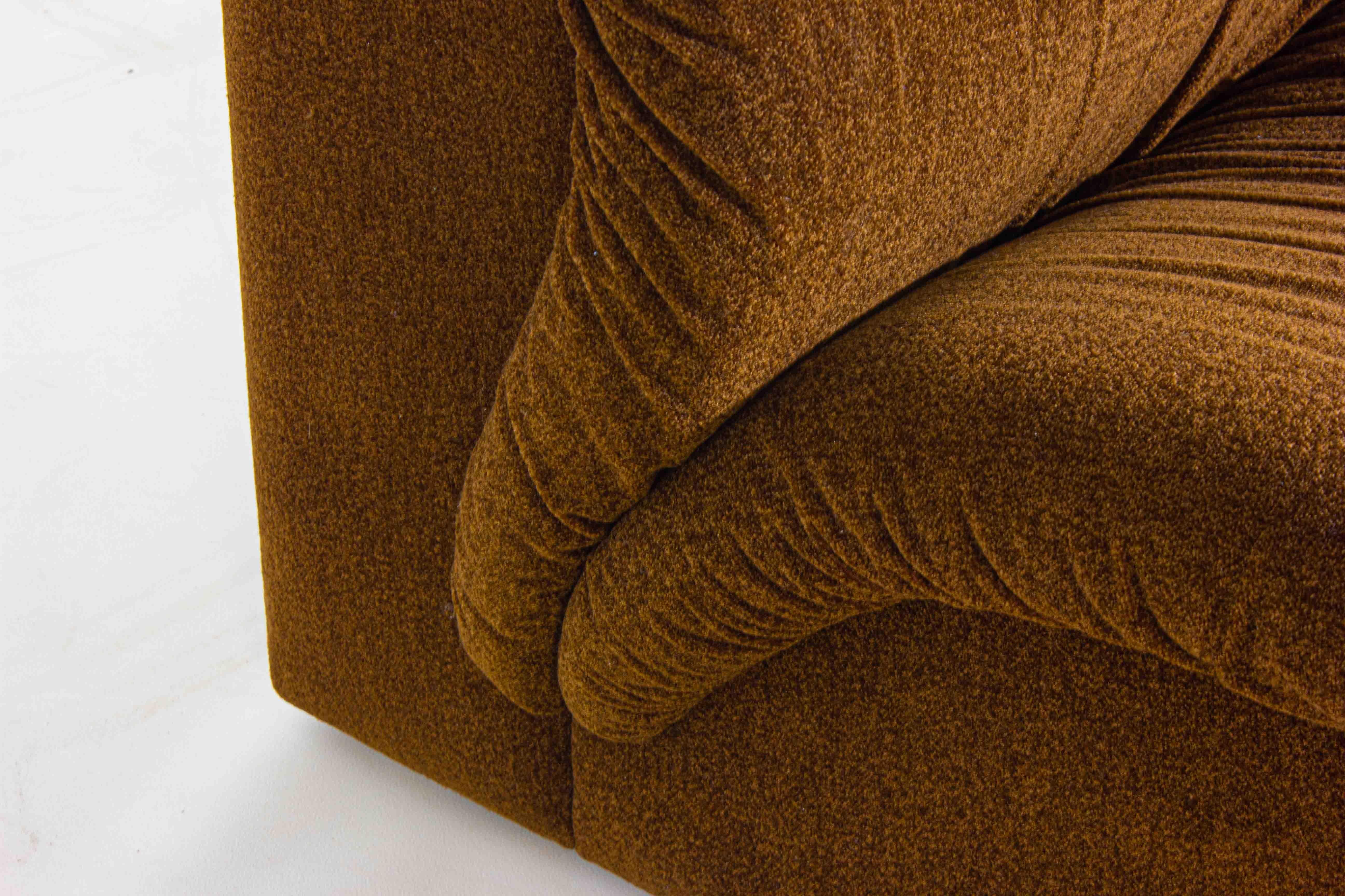 Modular Sofa Set in rust-brown fabric by Doimo, Italy (1970s) en vente 4