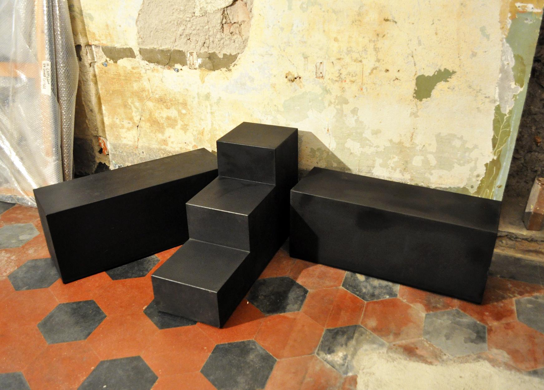 Italian Modular Sofa Tables Gli Scacchi by Mario Bellini for B&B Italia, 1960s For Sale