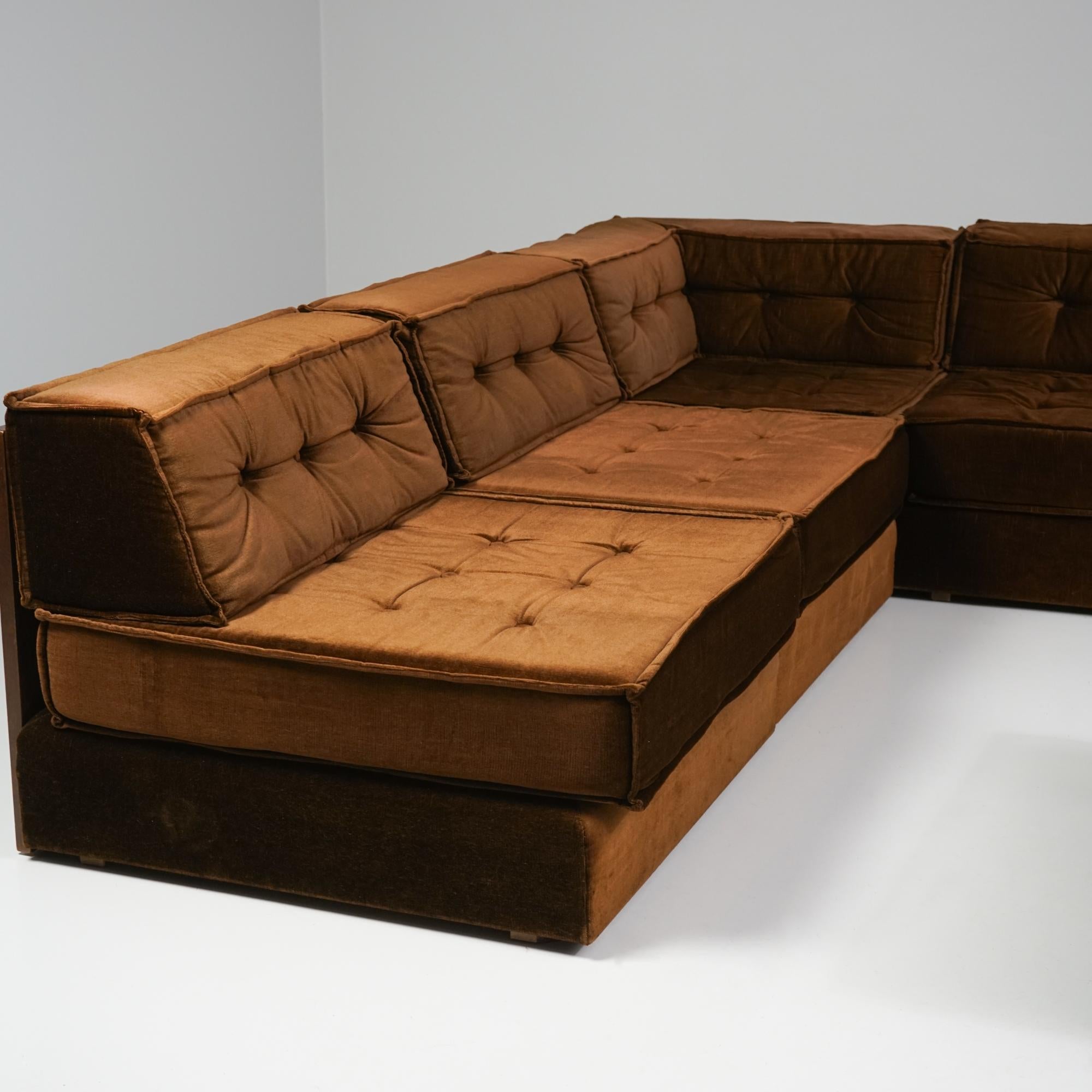 Mid-Century Modern Modular Sofa, Vilka, Finland, 1970s en vente