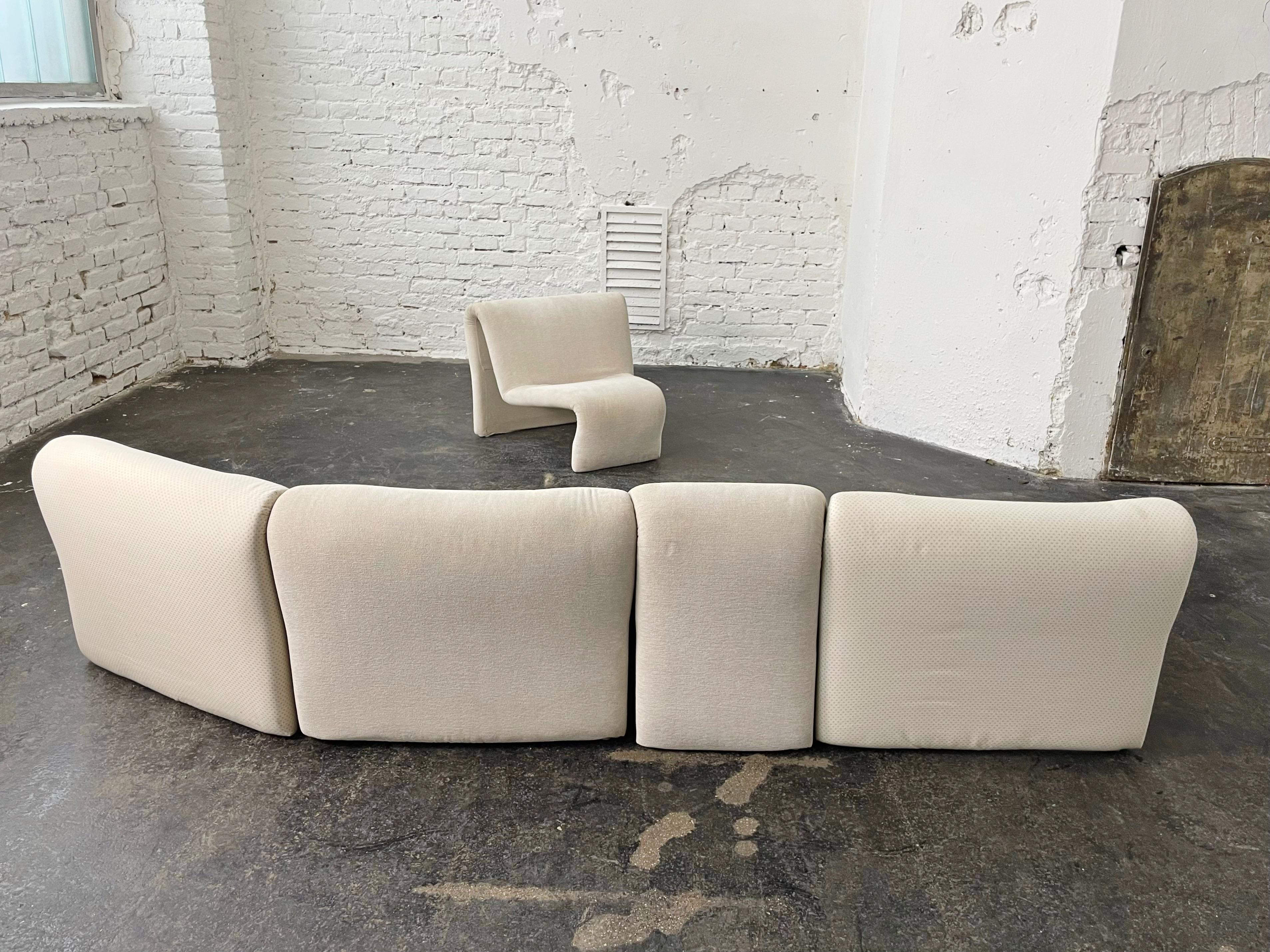Hand-Woven Modular Sofa von Karl Wittmann für Wittmann nach Pierre Paulin For Sale