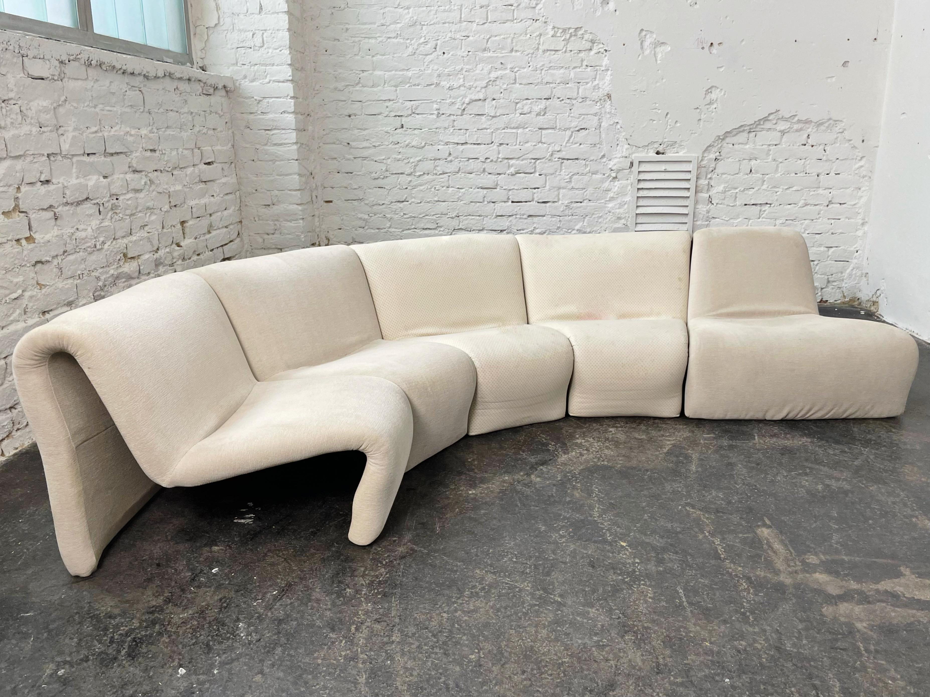 Fabric Modular Sofa von Karl Wittmann für Wittmann nach Pierre Paulin For Sale
