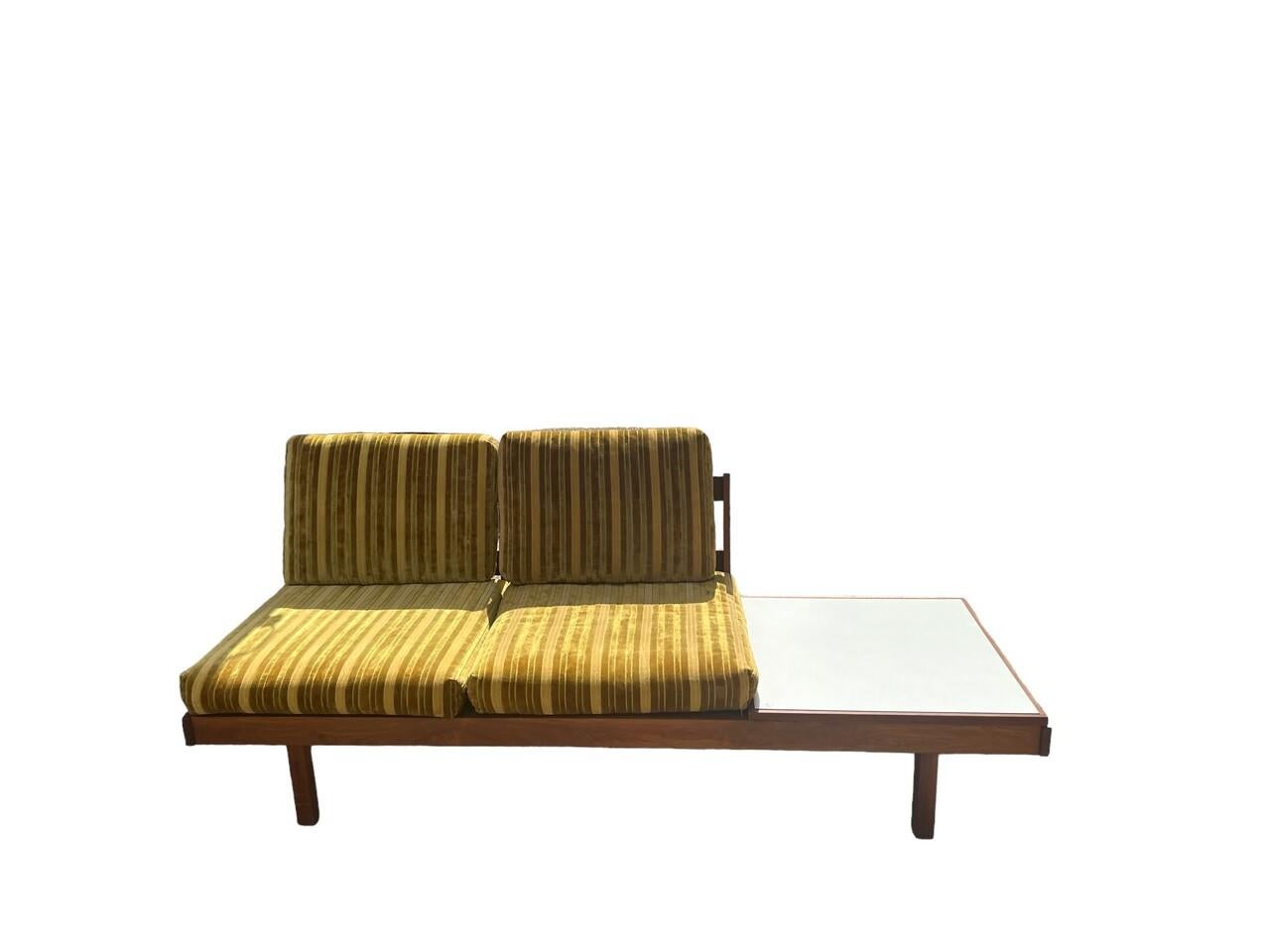 A rare find! Complete mid-century modern modular living room system. Designed by Martin Borenstein for Brown Saltman. This system is total convertible. Create sofas, love seats, coffee tables, benches, and end tables to your specification. Each