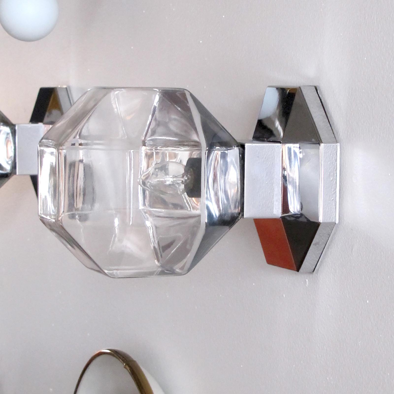 Plated Modular Staff Wall or Ceiling Lights by Motoko Ishii, 1970