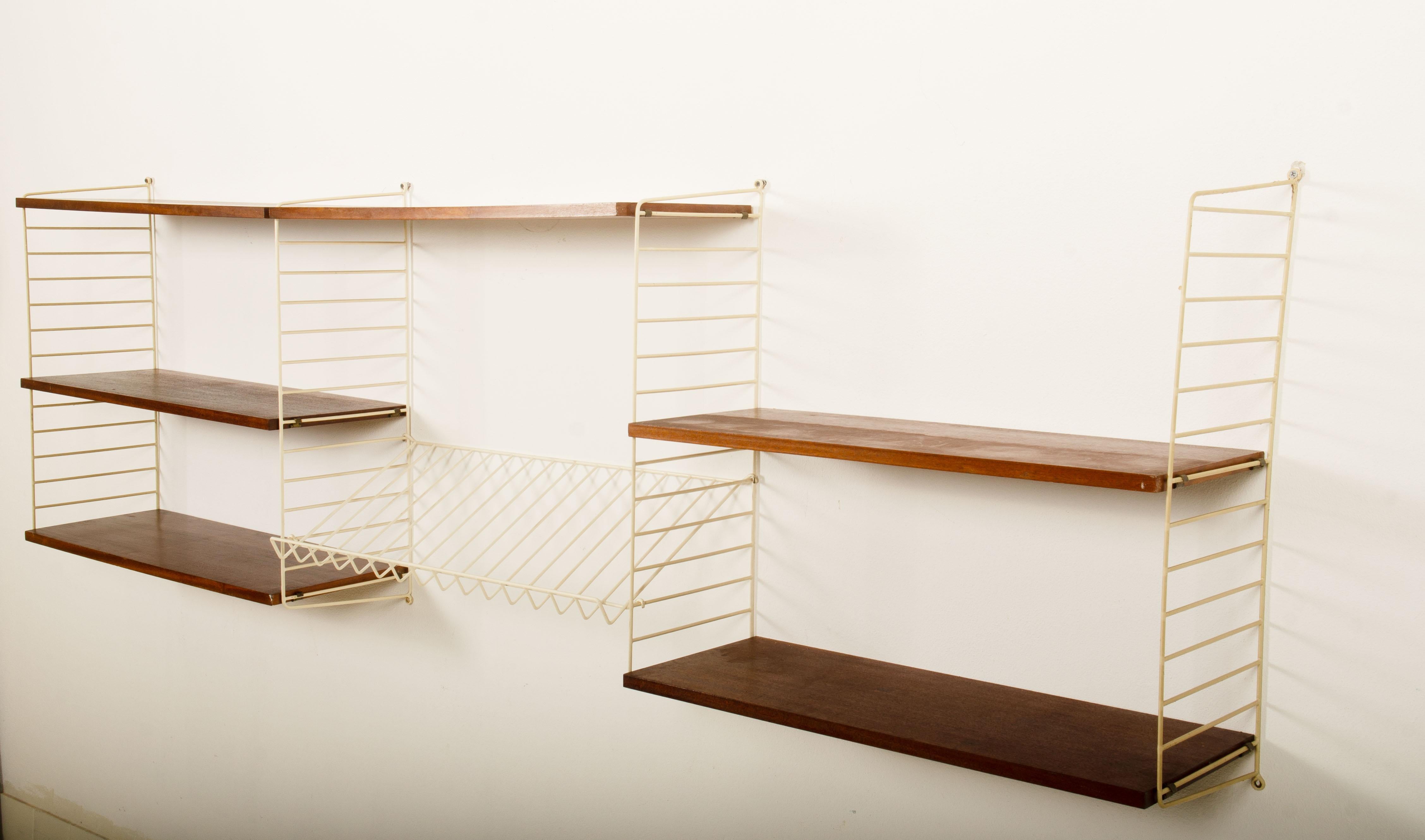 Modular String Wall Unit in Teak by Nisse Strinning For Sale 8